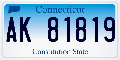 CT license plate AK81819