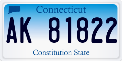 CT license plate AK81822