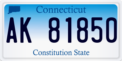 CT license plate AK81850