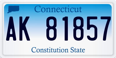 CT license plate AK81857