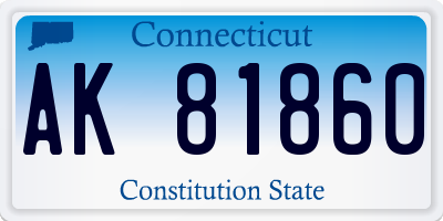 CT license plate AK81860
