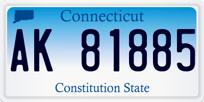 CT license plate AK81885