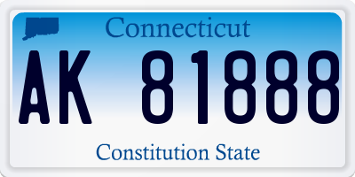 CT license plate AK81888