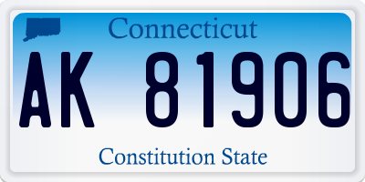 CT license plate AK81906