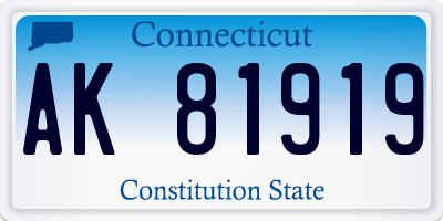 CT license plate AK81919