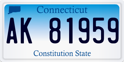 CT license plate AK81959