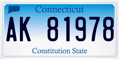 CT license plate AK81978