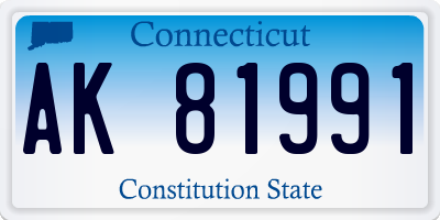 CT license plate AK81991