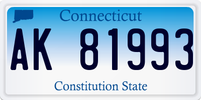 CT license plate AK81993
