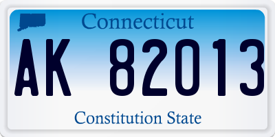 CT license plate AK82013