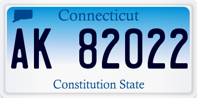 CT license plate AK82022