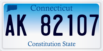 CT license plate AK82107