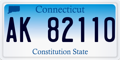 CT license plate AK82110