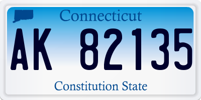 CT license plate AK82135