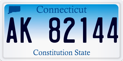 CT license plate AK82144