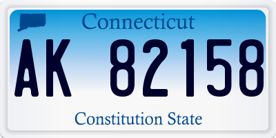 CT license plate AK82158