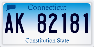CT license plate AK82181