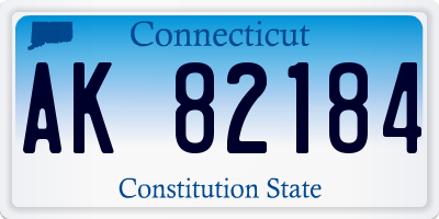 CT license plate AK82184