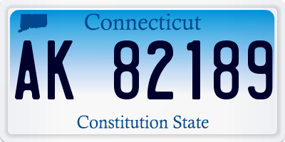 CT license plate AK82189