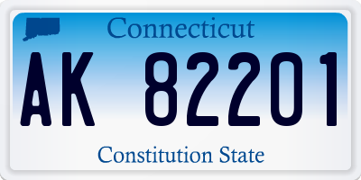 CT license plate AK82201