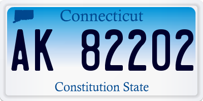 CT license plate AK82202