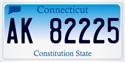 CT license plate AK82225