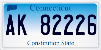 CT license plate AK82226