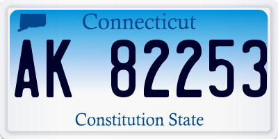 CT license plate AK82253