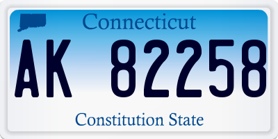 CT license plate AK82258