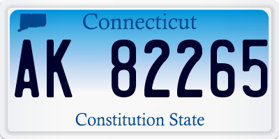 CT license plate AK82265