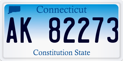 CT license plate AK82273