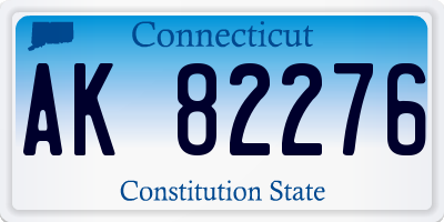 CT license plate AK82276