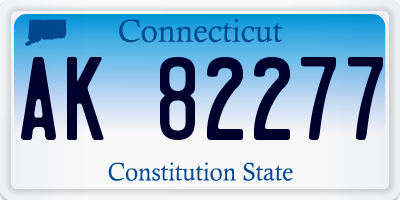 CT license plate AK82277