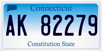 CT license plate AK82279