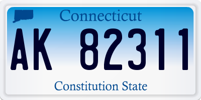 CT license plate AK82311