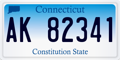 CT license plate AK82341