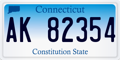 CT license plate AK82354