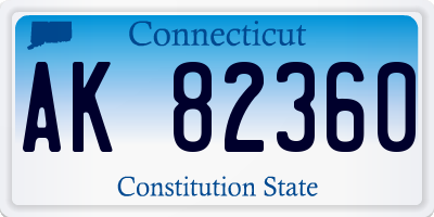 CT license plate AK82360