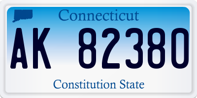 CT license plate AK82380