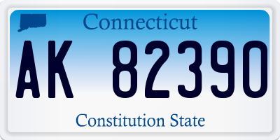 CT license plate AK82390