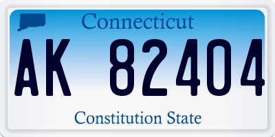 CT license plate AK82404