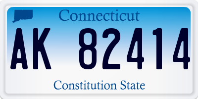 CT license plate AK82414