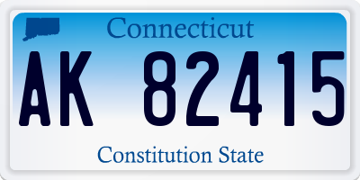 CT license plate AK82415