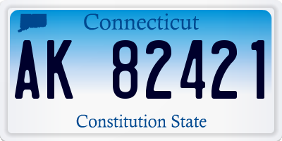 CT license plate AK82421