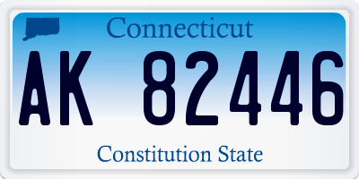 CT license plate AK82446