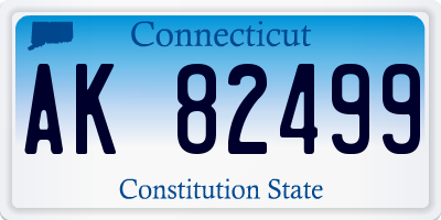 CT license plate AK82499