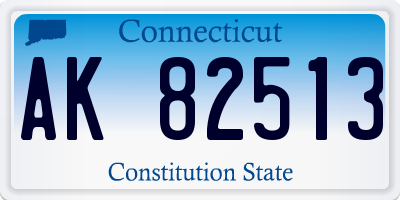 CT license plate AK82513