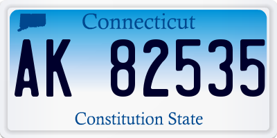 CT license plate AK82535