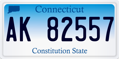 CT license plate AK82557