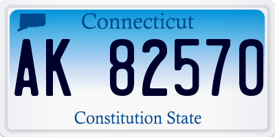 CT license plate AK82570
